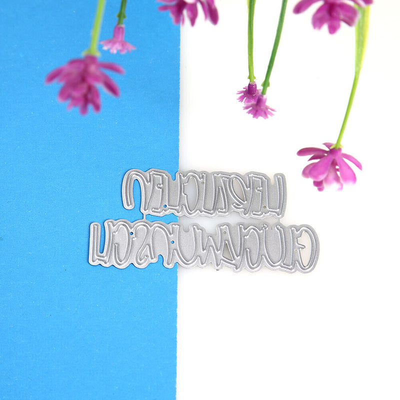 German Words Embossing Cutting Dies Carbon Steel DIY Scrapbooking Album Cards