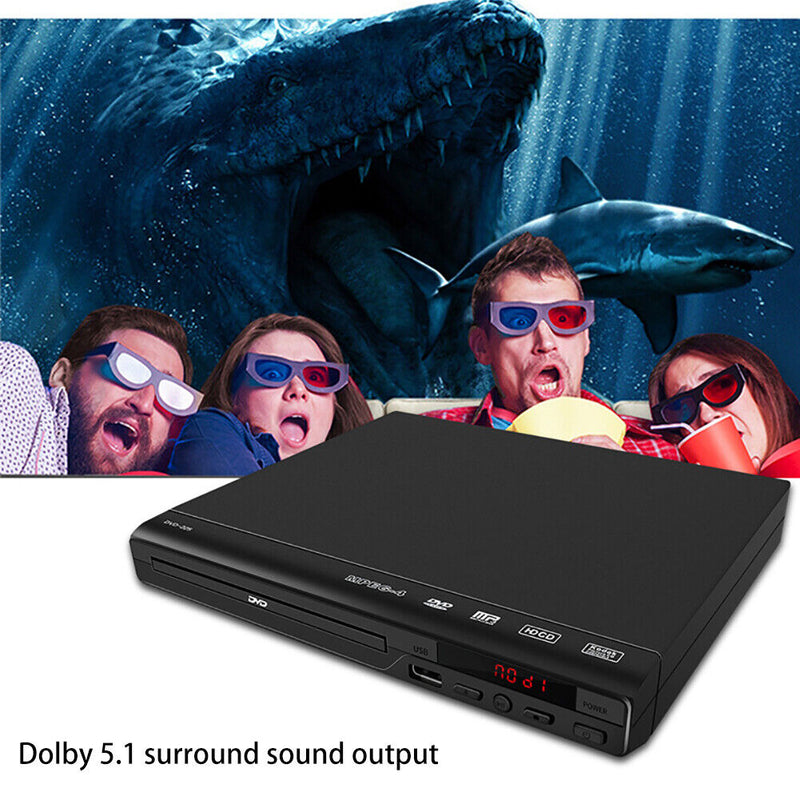 Home DVD Player with AV Cable for TV Multi Region DVD Player with Remote Control