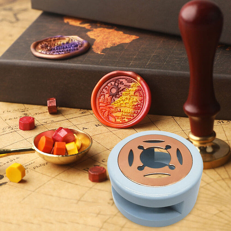 Retro Sealing Wax Fire Paint Wax Seal Stamp Spoon Warmer Wax Melting Stove Pot