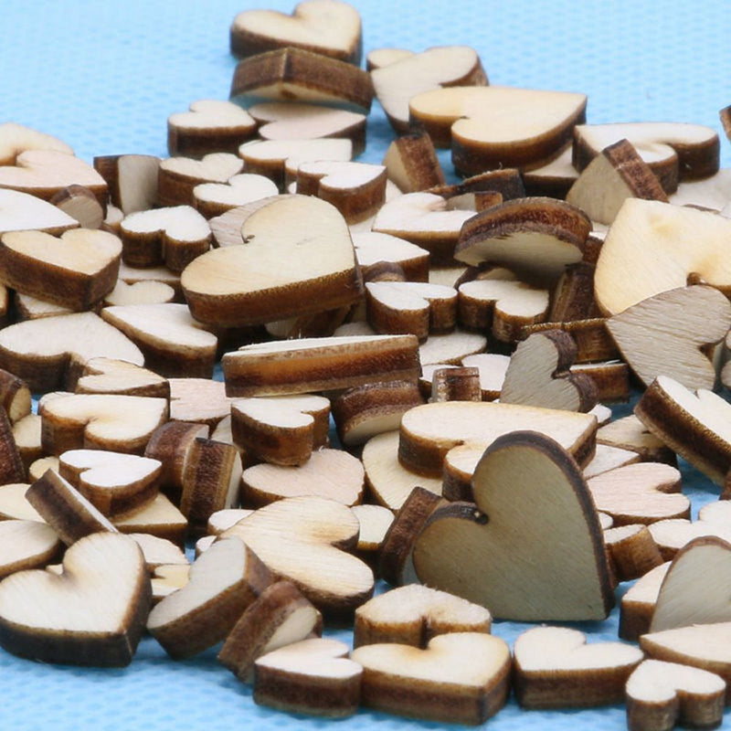 DIY 4 Sizes Table Scatter Wedding Decor Wooden Love Heart Crafts Accessories