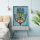 5D DIY Full Drill Round Shape Palm Eyes Rhinestone Diamond Drawing Decoration