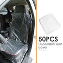 50pcs Clear Disposable Plastic Car Seat Cover Auto Interior Accessories Newly