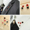 Women Men Poker Shaped Alloy Club Collar Pins Boutonniere Brooches Badges