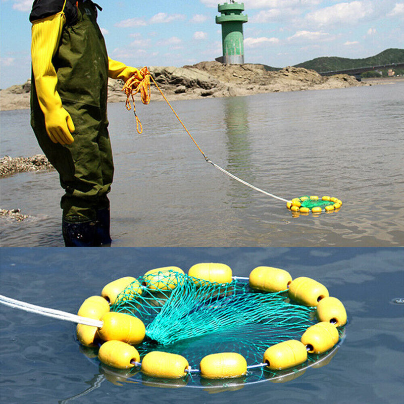 Folding Multiple Floating Ball Fishing Guards Net Catch Trap Fishing Accessories