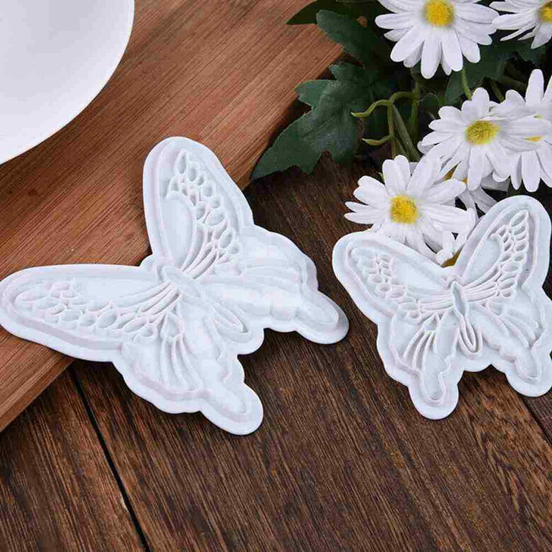 2021 Butterfly Flower Plunger Fondant Stamp Cookie Cake Decorate Goo Cutter Z9Q7