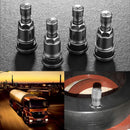 Bolt-in Stainless Steel Car Wheel Tire Valve Stems with Dust Caps (4pcs)