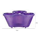 Strawberry Planter Pot Stackable Flowerpots Plants Seedling Holder (Purple)