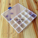 15 Slots Transparent Plastic Fishing Lure Box Fishing Tackle Storage Box Newly