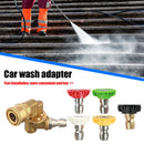 5pcs Pressure Washer Tips 4500 PSI 1/4 Quick Connector with Pivot Coupler