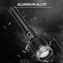 #A XHP360 LED Flash Camping Lights Outdoor Telescopic Zoom Lighting Flashlight