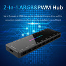 5V 3 Pin ARGB Fan 4Pin PWM HUB 1 To 9 Splitter PC Case Controller Adapter