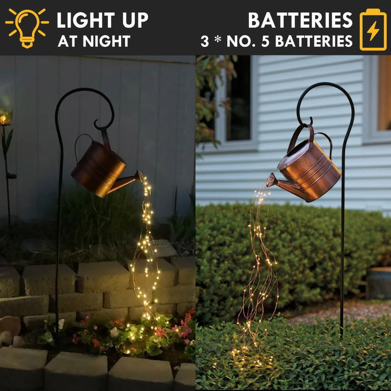 Watering Can Light, Waterfall Flash Shower Waterproof LED Fairy String Lamp