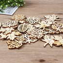 Accessory Leaves Wood Chips Wooden Slice Home Decoration Hanging Ornaments