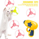Cats Interactive Toys Flying Saucer Luminous Dragonfly Play Disc (Yellow) Newly