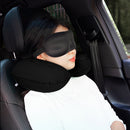 Inflatable Neck Pillow Support U Shaped Travel Pillow for Car Auto (Black) Newly