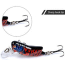 Insect Hard Lure Bass Bait Plastic Fishing Wobbler Swimbaits with Hook Tackle
