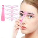 4 Pairs Eyebrow Grooming Stencil Kit Template Women Shaping Makeup Shaper A6U4