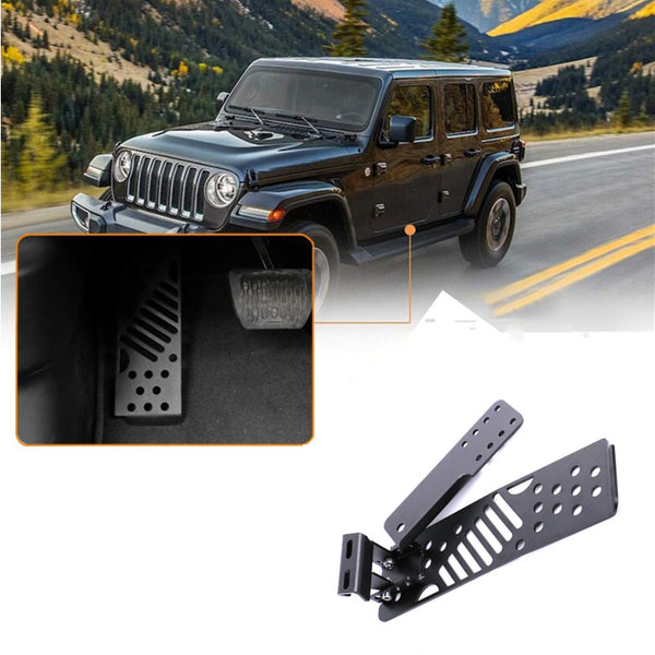 Metal Dead Pedal Left Side Foot Rest Kick Panel for 2018-21 Jeep Wrangler JL