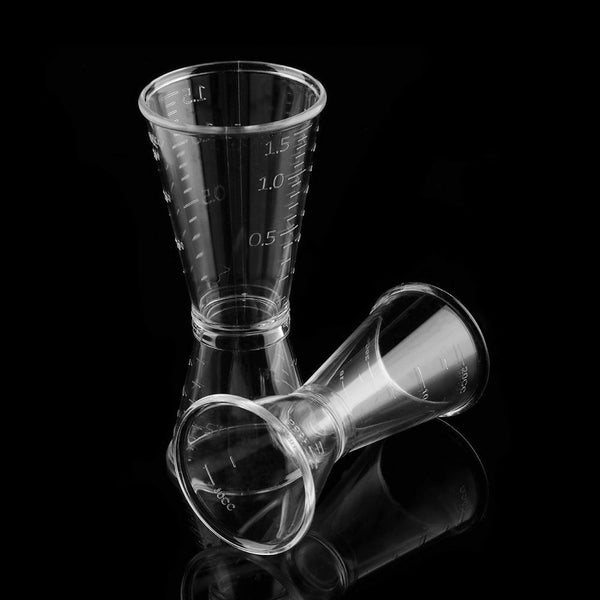 Wine Single Drink PVC Measure Cup Cocktail Shaker Double Shot Jigger Short