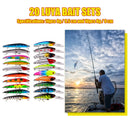 20pcs Minnow 8g 9.5cm 9cm Bait Simulation Crankbait with Hook Lifelike