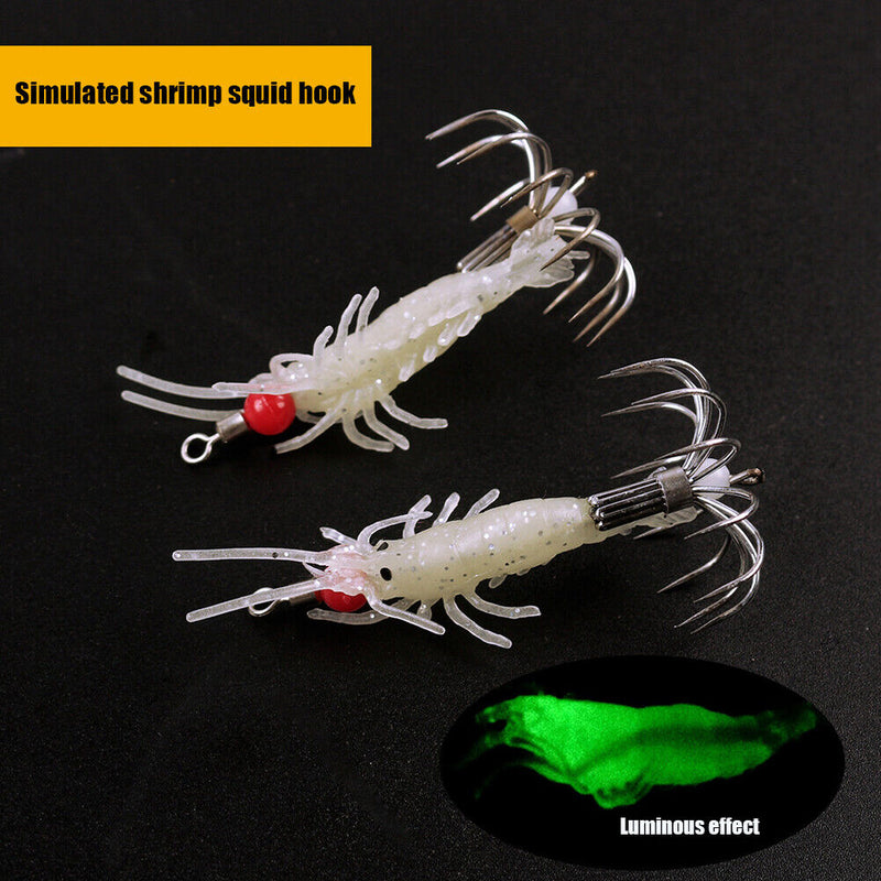 4g Luminous Blowing Squid Fishing Lures Jig Hook Artificial Crankbait Soft