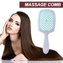 Wide Teeth Air Cushion Combs Scalp Massage Brush Hollow Grid Comb (Green) Newly