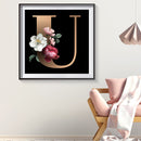 5D DIY Diamond Painting Letter U Full Round Drill Mosaic Kit Wall Picture