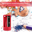 Woodwork Carpenter Pencil Sharpener Narrow Shaver Tool Stationery (Red)