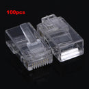 Ethernet Cable Tester Kit Crimp-Crimper Pliers + 100pcs RJ45 CAT5 Cat5e Connector
