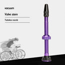 60mm Aluminum Tubeless Presta Valve Stem for Mountain Road Bike (Purple)