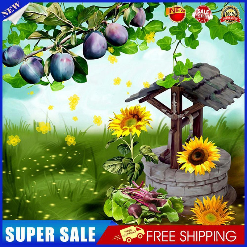 Garden 5D DIY Full Round Drill Diamond Painting Decor Needlework (C1298)