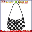 Women Retro Checker Print Shoulder Bag Autumn Winter Casual Plush Small Handbags
