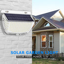 160LED Solar Wall Lamp Waterproof Motion Sensor Outdoor Yard Decor Light Newly