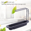 Sponge Drying Basket Telescopic Towel Bar Sink Shelf Adjustable Faucet Holder