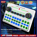 Noise Reduction RGB LED Wireless External DJ Mixer Live Broadcasting Sound Card
