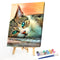 40x50cm Colorful DIY Paint By Numbers Kit Green Eyed Cat Animals Decor Gift Art