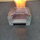 #A Mini Folding Camping Alcohol Stove Stainless Steel Solid Fuel Wax Furnace