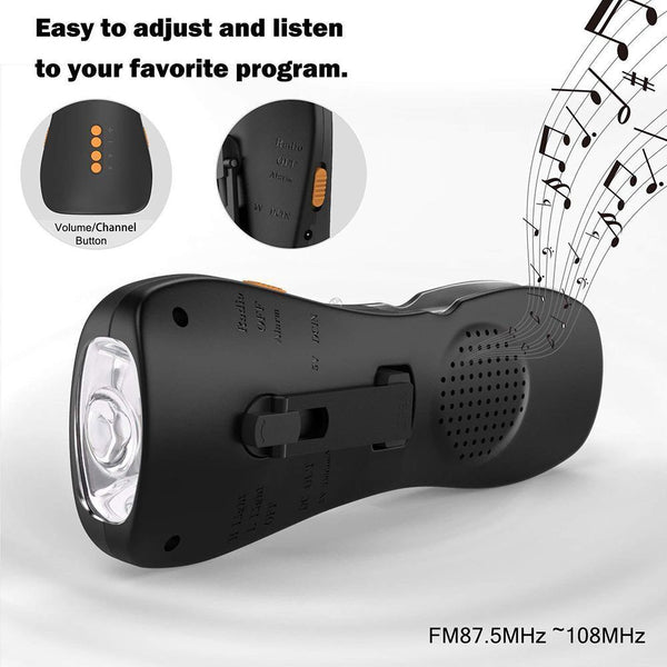 Emergency Rescue Flashlight Charging Power Bank Mobile Power Radio Receiver