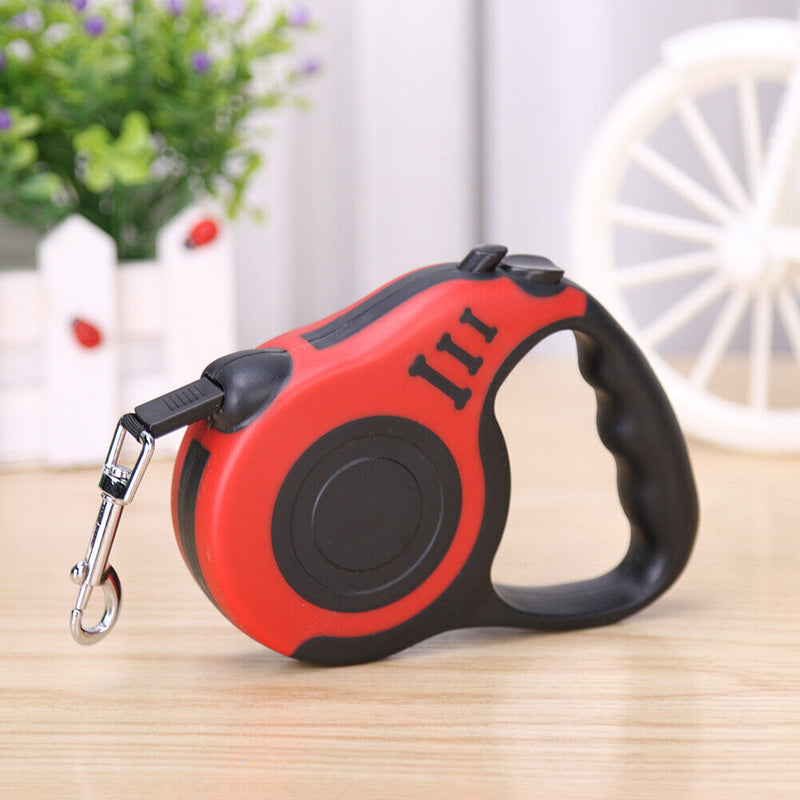 Retractable Dog Leash Automatic Cat Traction Rope Pet Supply (5m Red) Newly