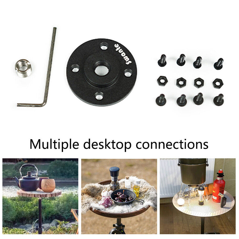 Swante Desk Connector Universal Tripod Adapter Wood Fixed Base for 1/4 3/8 Stand