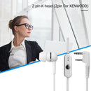 2Pin K Type Removable Dual Earhook Earphone with Mic for Baofeng UV-5R Kenwood