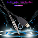 USB Guitar Cable USB Male to 6.35mm 1/4 TS Mono Connector Adapter Cord (2m)