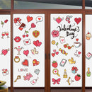 Love Lipstick Gift Wall Stickers PVC Glass Window Door Valentine Day Wallpaper