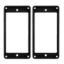 2pcs/set Flat Bottom Humbucker Pickup Frames for Electric Guitar (Black)