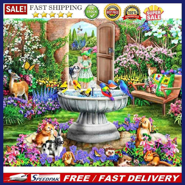 Garden Animals Oil Paint By Numbers Kit DIY Decoration Gift Wall Picture Craf
