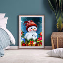 Diamond Painting Red Cheeks Snowman Full Round Wall Picture DIY Set 30x40cm