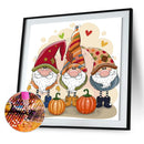 DIY Gnomes Rhinestone Picture Mosaic Full Round Drill Diamond Painting Craft