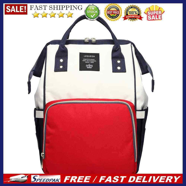 Multifunctional Backpack Nursing Handbag Mummy Diaper Bags Baby Care (Red)