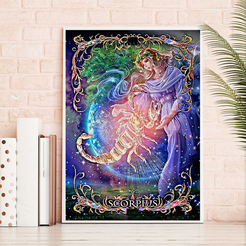 5D DIY Full Square Drill Diamond Painting 12 Constellations Art Craft Mosaic
