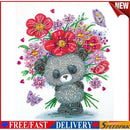 Diamond Painting 5D DIY Cartoon Bear Partial Special Drill Rhinestone Kit